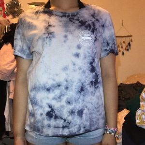 blue tie-dye Vans t-shirt